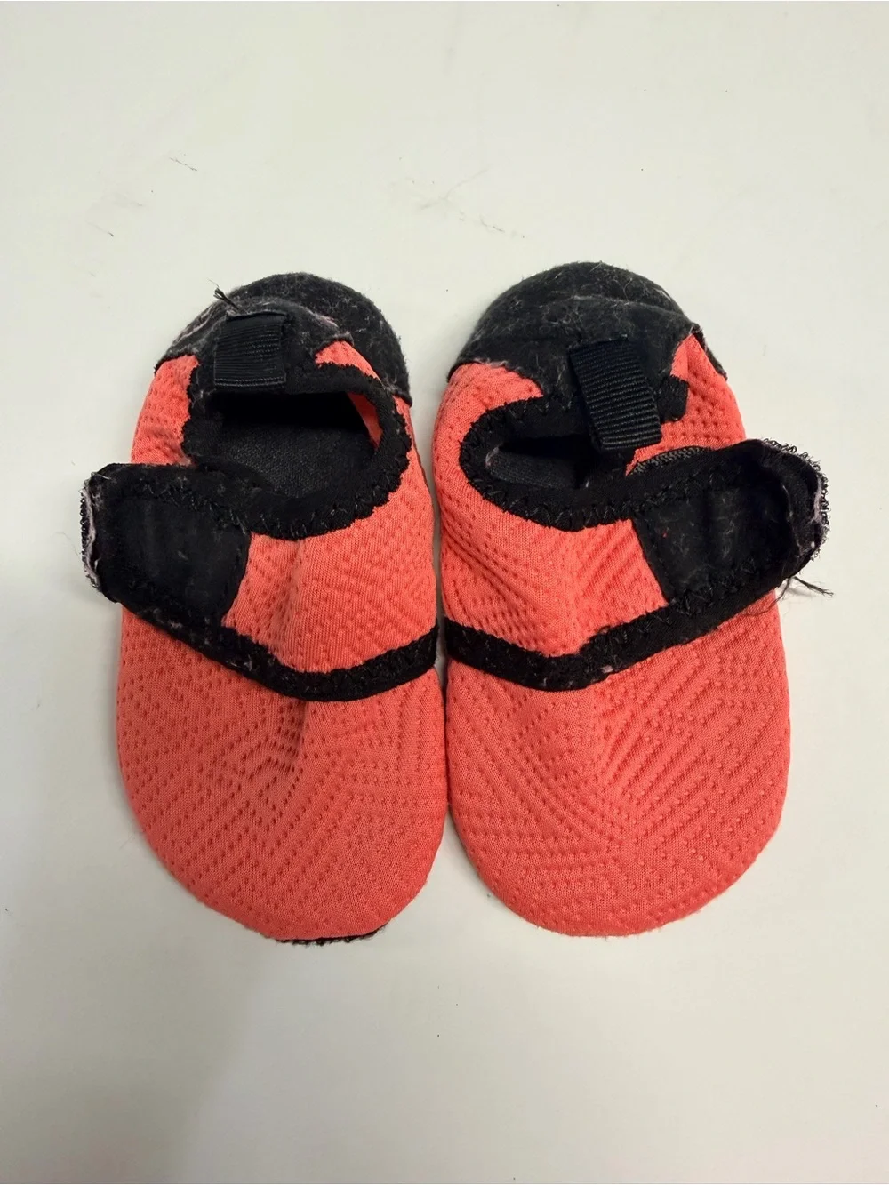 Kids Coral Pink Water Shoes with Black Trim